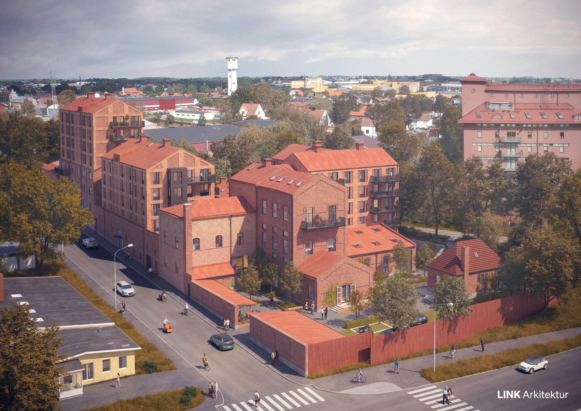 Skissbild över spritfabriken