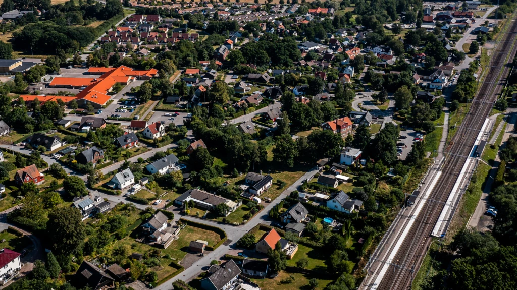 Flygbild över Stehag