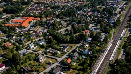 Flygbild över Stehag