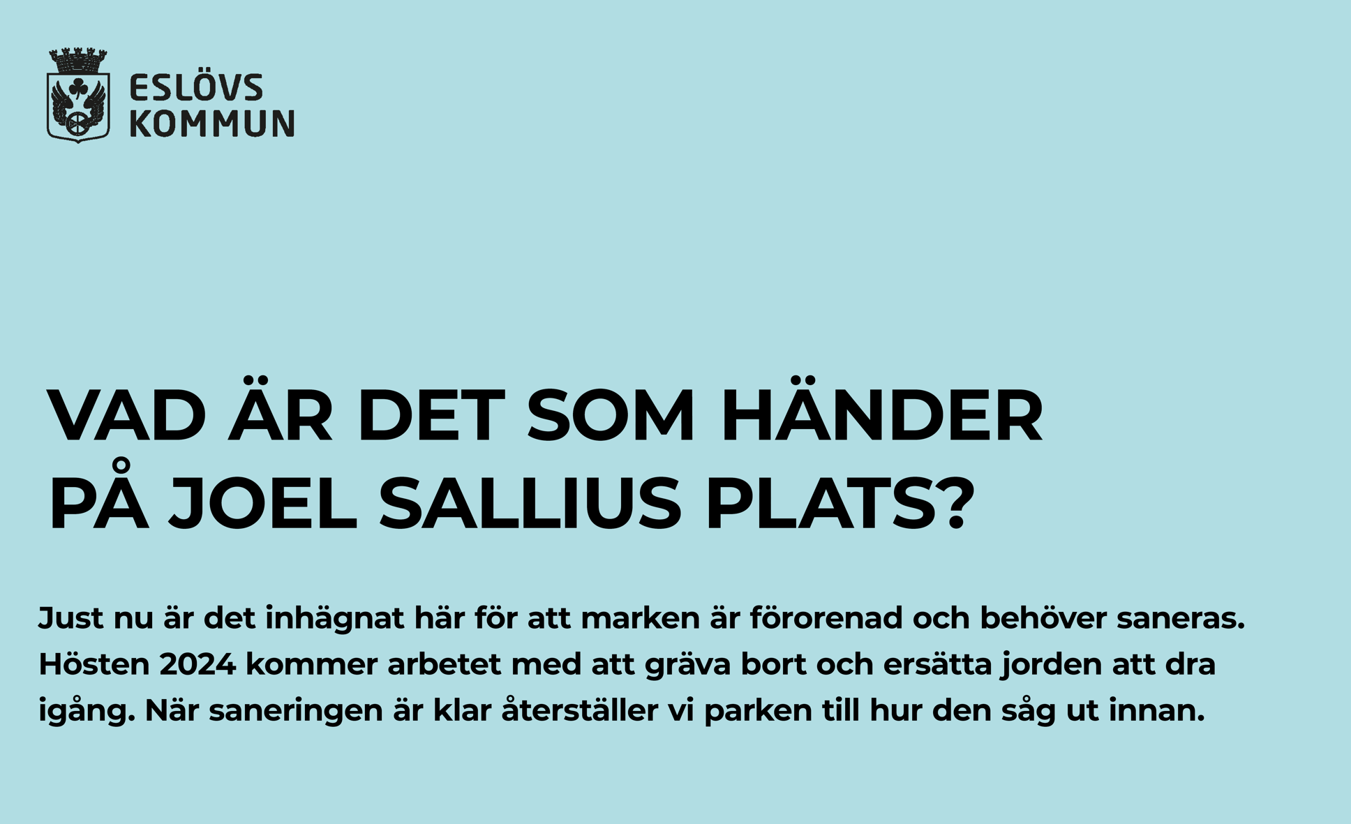 Skylt för Joel Sallius plats.