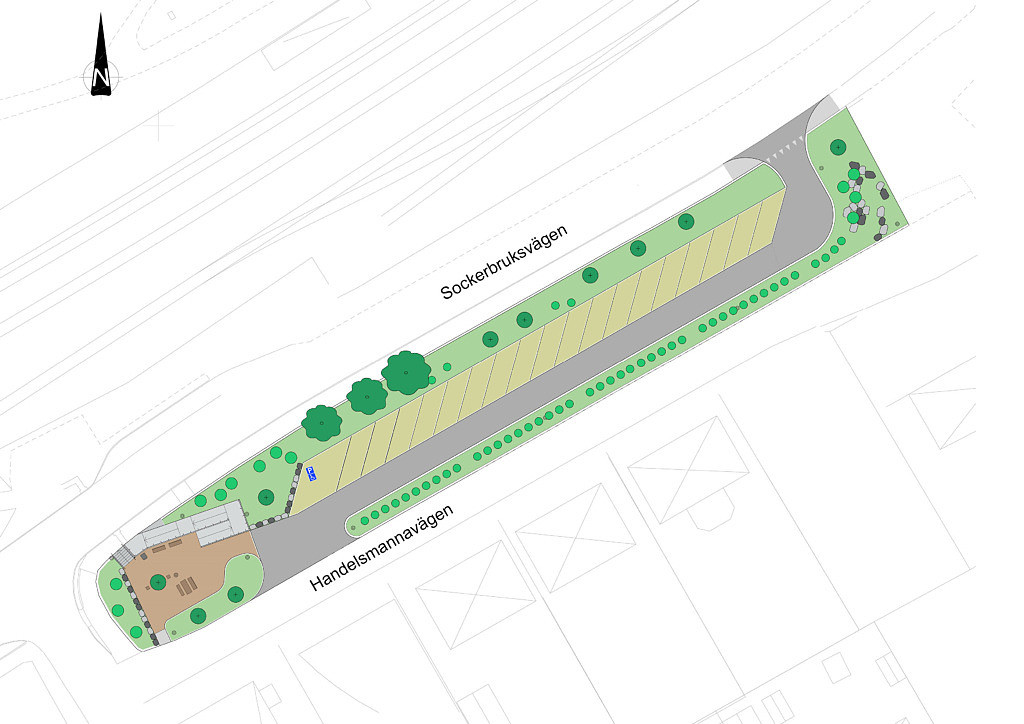 Illustrationsplan Örtofta pendlarparkering